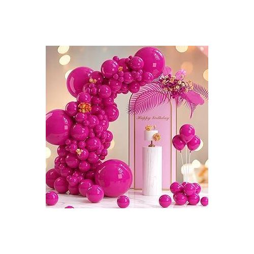 100pcs Pink Balloons Set FREE BALLOON STRIP Garland Wedding Birthday Baby Shower Engagement Party Balloons