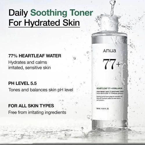 Daily Soothing Toner Calming Moisturizing Toning Cooling Helps Balance PH Free from Skin Irritation and Inflammation