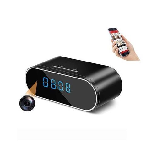 ck WiFi Spy Hidden Camera Audio Video Recorder 3.APP Remote View Ultra High Quality Low Power Consumption 1080P Full HD 4K Home and Office Security Surveillance Monitoring Alarm Mini Table Clock WiFi Spy Hidden Camera Audio Video Recorder