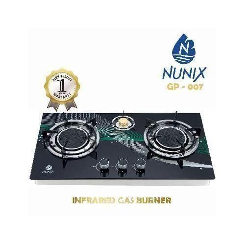 Gp-007 infrared 3 burner gas stove with low gas consumption