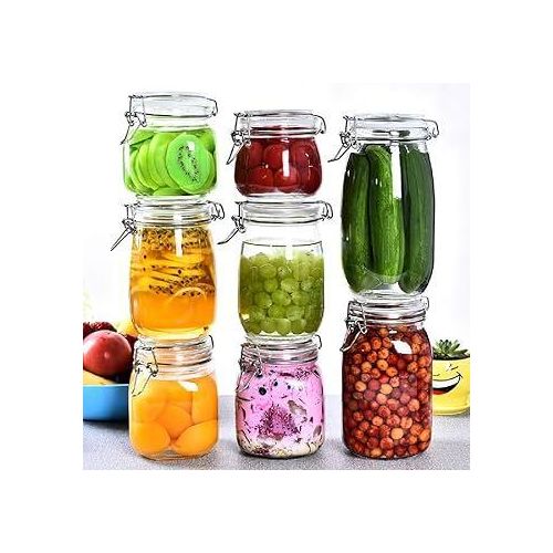 Storage Jars With Air Tight Lids Lock 500ml
