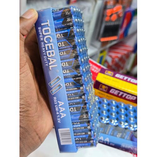 60pcs AAA Batteries Super Heavy Duty 1.5V for Low-Mid Drain Electronics