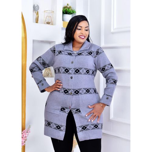 Winter Trendy Warm Semi Turkey Knitted Cardigan Sweater For Women