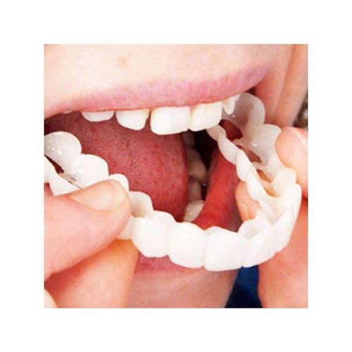 A Pair Of Temporary Perfect Coverage Durable Plastic Veneer Cover Upper Lower Teeth Cover