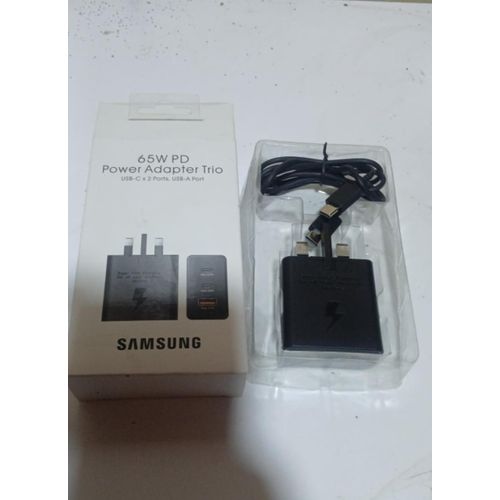 Fast Charger 65W Power Adapter Trio with Type C to C Cable