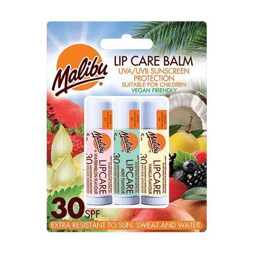 Lip Care Balm SPF30 Pack of 3 (Strawberry, Mint & Vanilla)