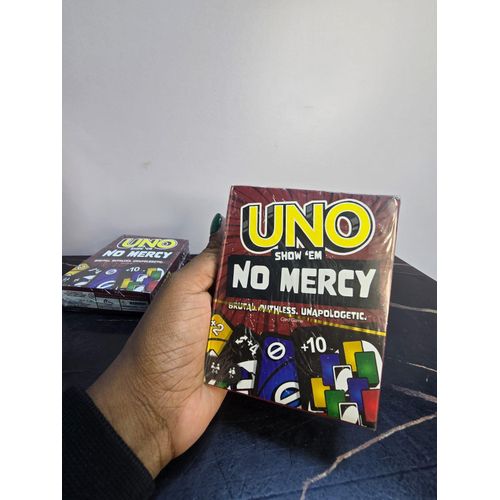 UNO Show them No Mercy Card Game for Kids Adults Family Parties Travel with Extra Cards Special Rules Tougher Penalties