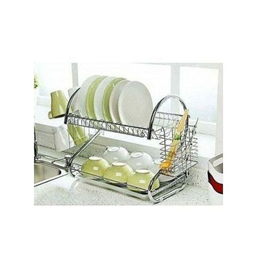 2 Layer Stainless Steel Dish Rack