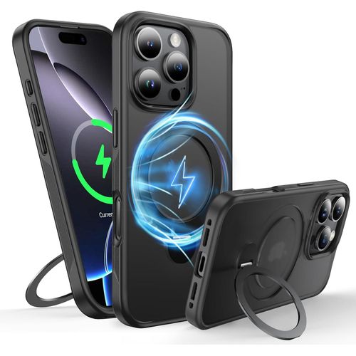 Clear MagSafe Ring Case for Apple iPhone 16 Pro Max – Transparent Shockproof Protective Cover with Magnetic Ring, Wireless Charging Compatible Slim Phone Case