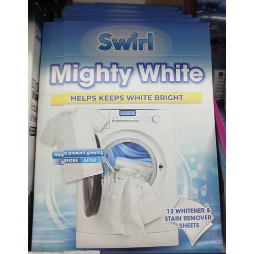 Mighty White Fabric Sheets - Helps Prevent Greying - 12 sheets