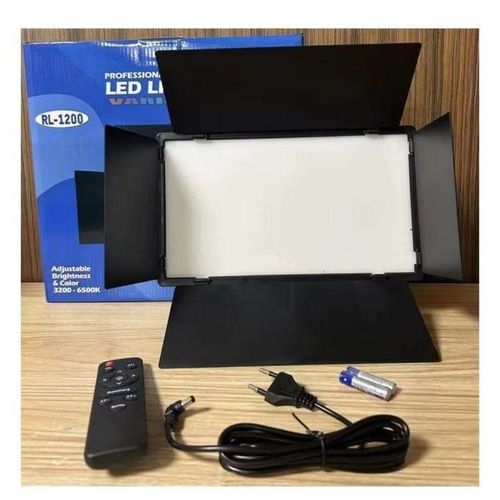 Bn Professional RL-1200 Flat Panel Light LED Video Light Kit with Adjustable Tripod Stand for Studio Photography and Live Streaming