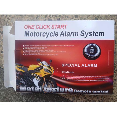One Click Start 12V Motorcycle Alarm System with Remote Engine Control