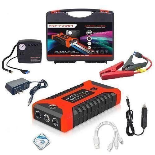 Car Jump Starter with Inflator, Power Bank, and Emergency Road Kit