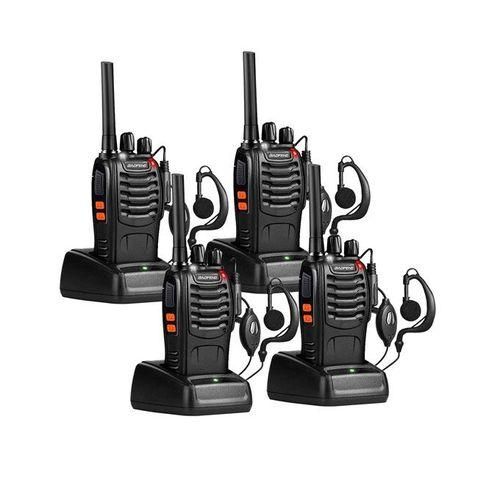 BF-888S 4 Pieces Handheld Walkie Talkie Radio Call -WITH EARPHONES