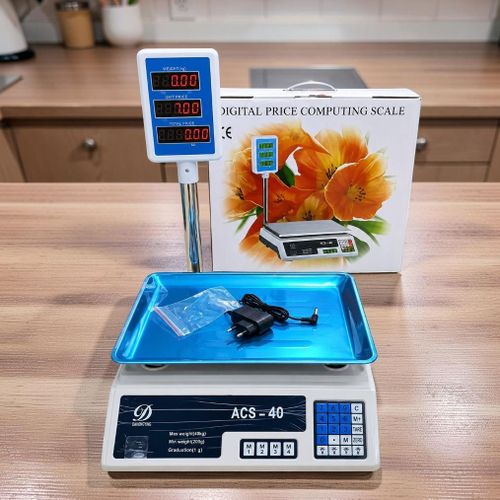 Tare Function Zero Tracking ACS 40 Upto 40Kgs Computerized Electronic Weight and Price Computing Digital Weighing Scale