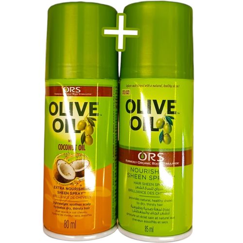 2 Olive Oil HAIR SPRAYS + WITH COCONUT OIL Sheen Extra Nourishing Lightweight Soothes Scalp Hydrates Dry Thirst Hair hairspray nk