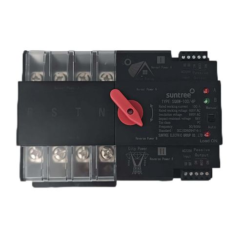 100A 4P Automatic Transfer Switch (ATS) – Dual Power Changeover Switch, 400V AC