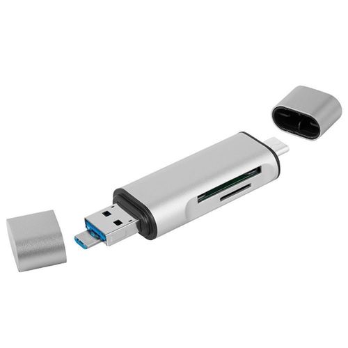 Type-C OTG USB Flash Drive and Card Reader – Dual Interface, Fast Transfer & Compact Design.