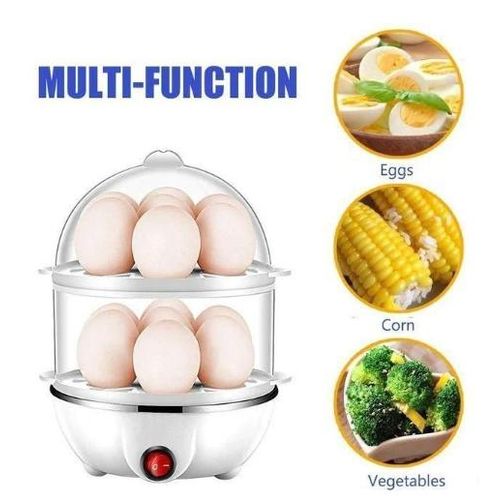 Egg Boiler Double Layer Multifunction Electric Egg Boiler Automatic Off Egg Cooker Poacher Steamer Egg Poacher Egg Maker