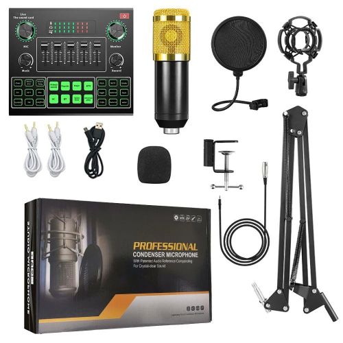 BM800 Microphone + V9 Mixer For Live Church Streaming