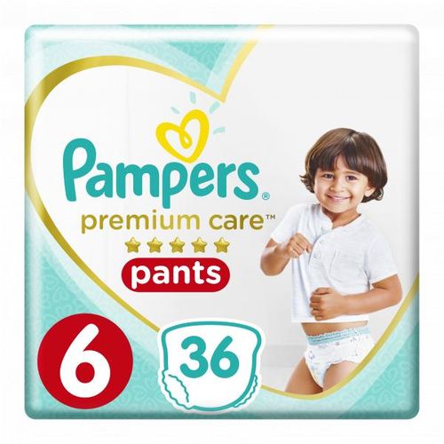 Premium Care Pants Size 6 (16+ kg) - 36 Count Aloe Vera Lotion & 3 Air Channels for Breathable Skin Comfort