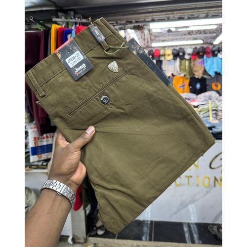 Hard Khaki Men Trousers Straight Slim Fit Smart Casual Trouser-chocolate