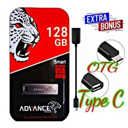 ULTRA High Speed USB 128GB Flash Drive Large Capacity Metal Pendrive USB Flash Disk 128GB + FREE GIFT Type-C Otg Connector