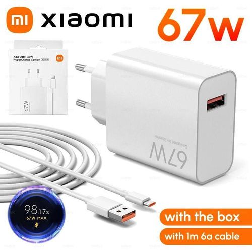 Xiaomi 67W USB-C Fast Charger Brick Travel Friendly with Safety Protection