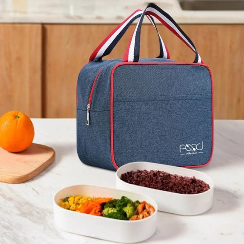 Premium 6L Insulated Square Lunch Bag - Leakproof Thermal Cooler Tote with Reinforced Carry Handles - High Capacity Reusable Lunch Box for Women & Men - Portable Meal Prep Handbag for Work, School, and Picnics