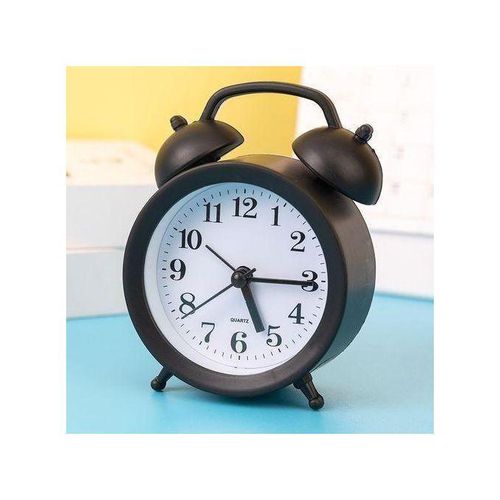 Small Students Bedside Desk Table Alarm Clock Black