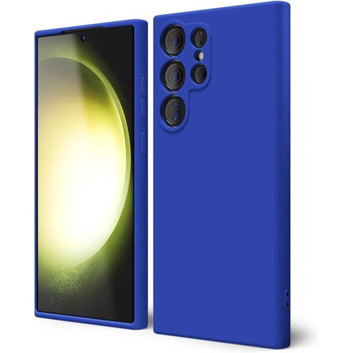 Soft Silicone Slim Fit Cover Anti-Scratch Shockproof Case for Samsung Galaxy S23 Ultra - Blue