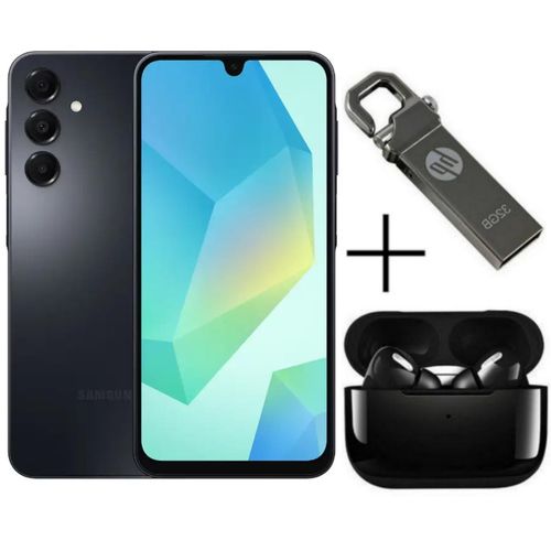 A16, 6.7'', 4GB RAM + 64GB ROM, 5000MAH, Dual Sim, 50MP - Black + Free Gifts