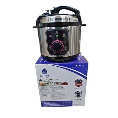 PC-02K 5Litres Extra Safe Multi-Functional Electric Pressure Cooker & Rice Cooker Fast, Energy Saving, Non-Stick, Programmable Cooking for Stewing, Braising, Steamer and Pressure Cook and has Digital Timer