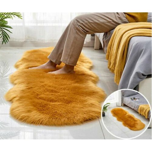 Bedside Carpet Faux Fur Multipurpose Decorative Throw Rugs Size: 60 by 180cm