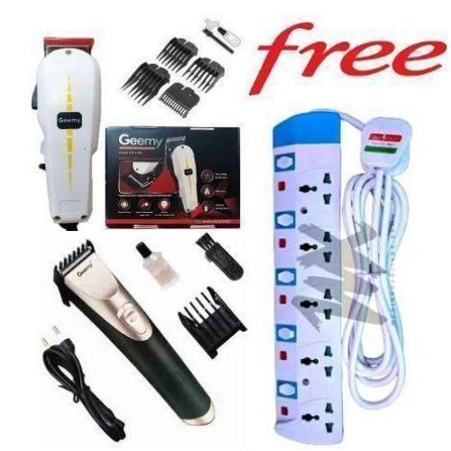 Geemy GOOD PROFESSIONAL ELECTRIC HAIR SHAVING KINYOZI MACHINE + FREE CORDLESS RECHARGEABLE SCHOOL CUT SHAVER TRIMMER & 5-WAY POWER EXTENSION CABLE – IDEAL FOR KINYOZI BUSINESS, HOME USE, STUDENTS, AND ADULTS