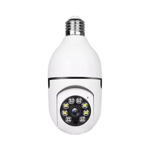 PTZ V380 Pro E27 Bulb Surveillance Camera with 1080P Wi-Fi, Night Vision, and Two-Way Audio