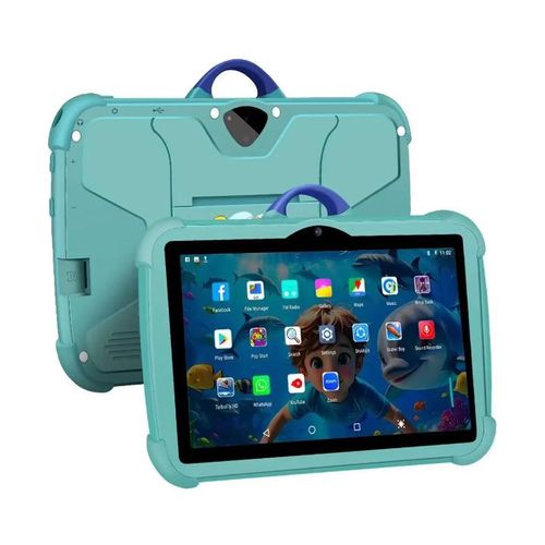 Colourful educational tablet 7 inch quad core processor 4GB RAM 64GB ROM kids studying gaming tablet PC with case