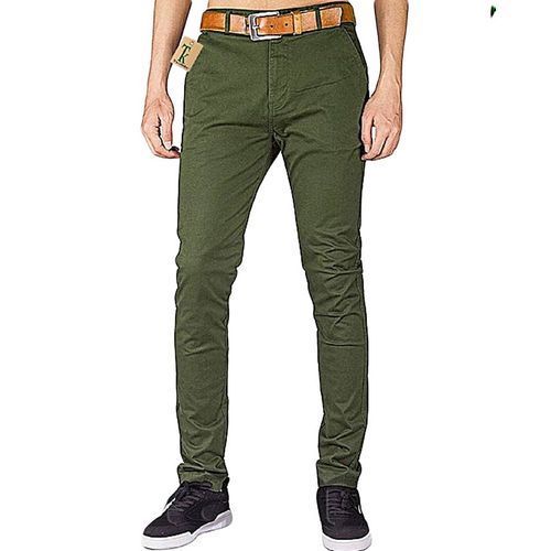 Hard Khaki Men's Trouser Slim Fit Casual-Green