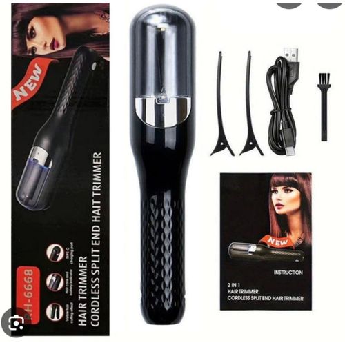 RH 6668 Hair Trimmer cordless rechargeable device designed to remove split ends while preserving hair length