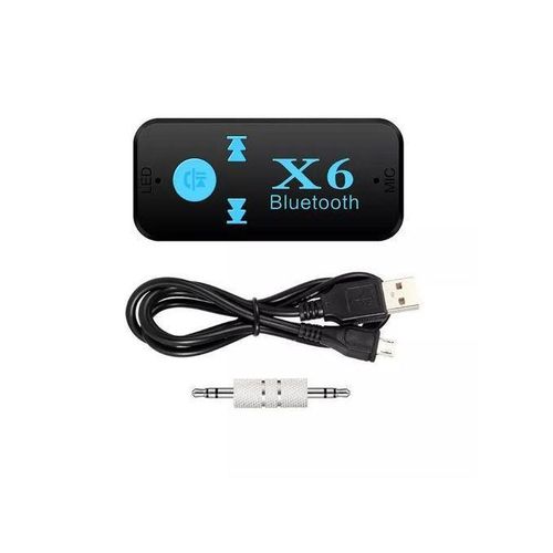 X6 Wireless Bluetooth 3.5mm AUX Car Home Theater Audio Receiver Adapter Mic