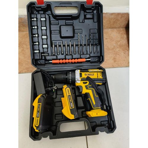High Quality Super Powerful Dewat Cordless Drill Heavy-Duty Power Drill with Battery Charger Full Tool Accessories Kit