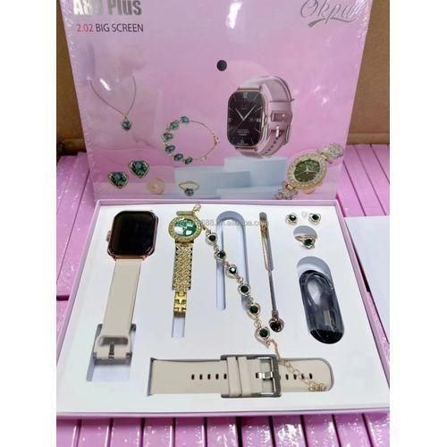 Smartwatch Luxury A89plus Smart Watch For Ladies Necklace Earrings Bracelet Ring Analog Watch Smartwatch