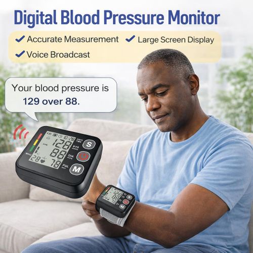 Wrist Digital Blood Pressure Monitor Household Automatic High-Precision Medical-Grade Backlit Wrist Blood Pressure Measuring Device