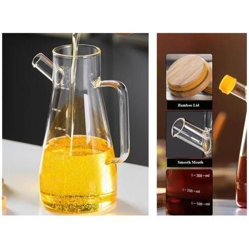 900ml Clear Oil Jar,900ml Clear Glass Oil Jar for Kitchen Storage