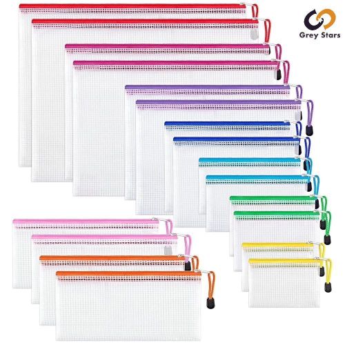 18PCS Clear File Bag For DocumentsA4A8 Document Storage Bag, Folder Transparent BagStationery bag For Student