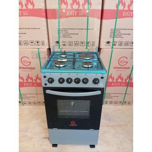 Free Standing 3 Gas Burner +1 electric Oven+Rotisserie