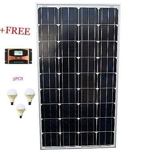 400Watts Solar Panel + Free Solar Charge Controller + Free BULB