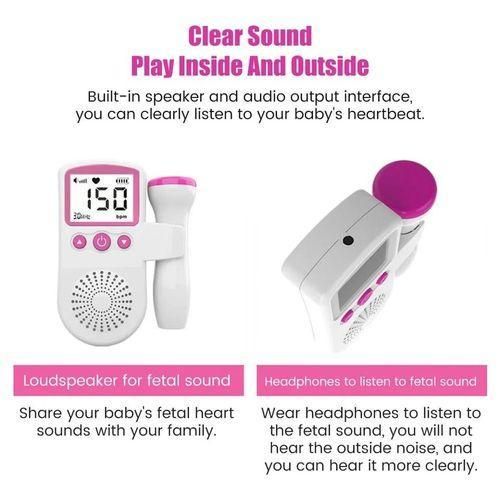 Doppler Fetal Portable Pregnancy Baby Heart Rate Monitor