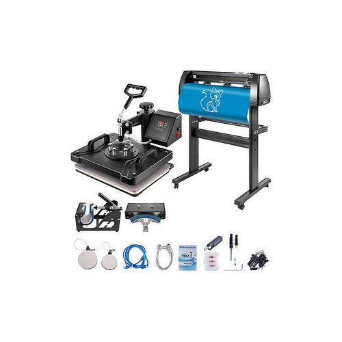 Branding Combo Kit :2 feet Vinyl Cutter Plotter + 8 In1 Heat Press Machine
