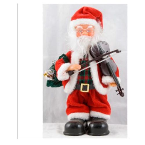 Santa Playing Violin & Carol, Uses 2XAA Battery – 12